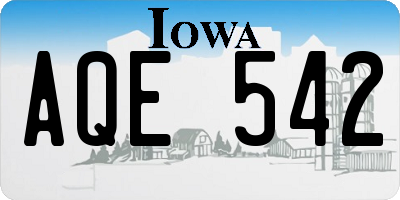 IA license plate AQE542