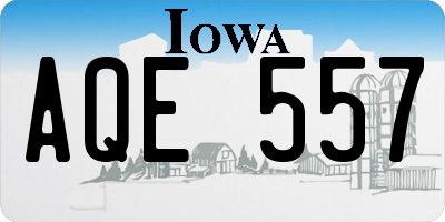IA license plate AQE557