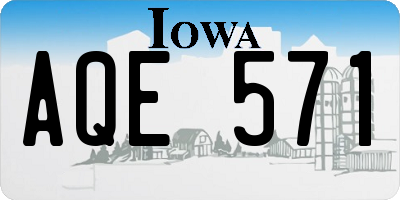 IA license plate AQE571