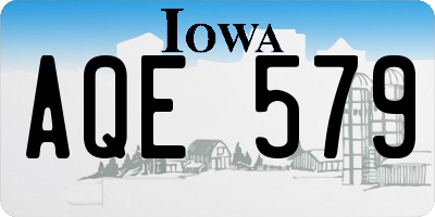IA license plate AQE579