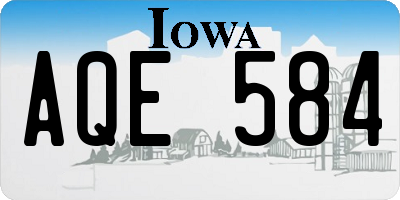 IA license plate AQE584