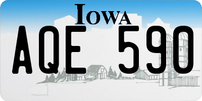 IA license plate AQE590