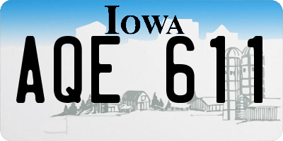 IA license plate AQE611