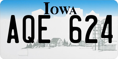 IA license plate AQE624