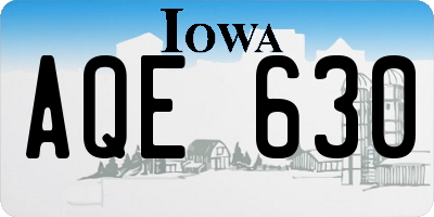 IA license plate AQE630