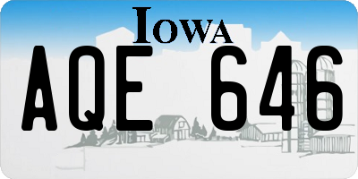 IA license plate AQE646