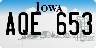 IA license plate AQE653