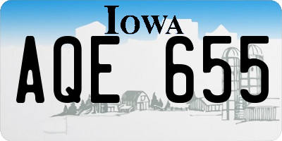 IA license plate AQE655