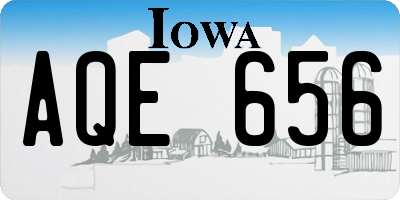 IA license plate AQE656