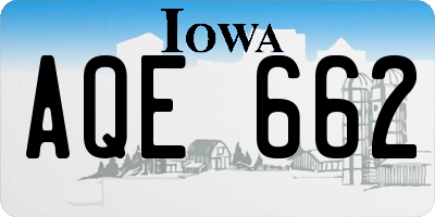 IA license plate AQE662