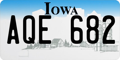 IA license plate AQE682