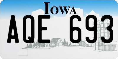 IA license plate AQE693