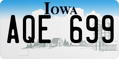 IA license plate AQE699