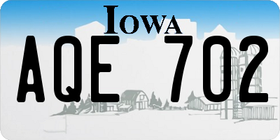 IA license plate AQE702