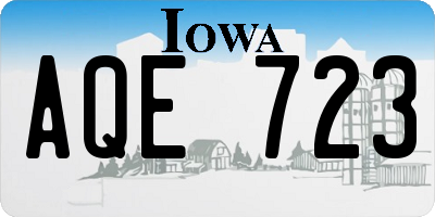 IA license plate AQE723