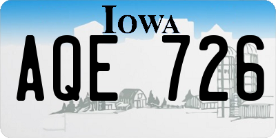 IA license plate AQE726