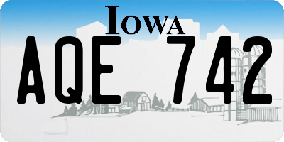 IA license plate AQE742