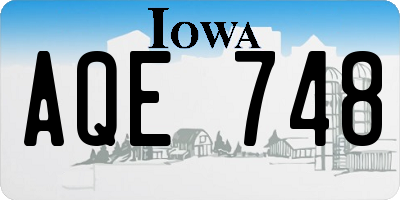 IA license plate AQE748