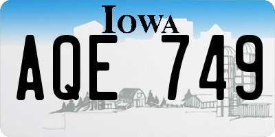 IA license plate AQE749