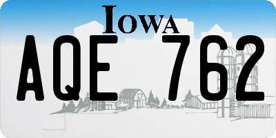 IA license plate AQE762