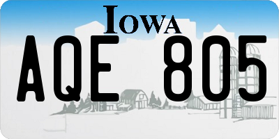 IA license plate AQE805