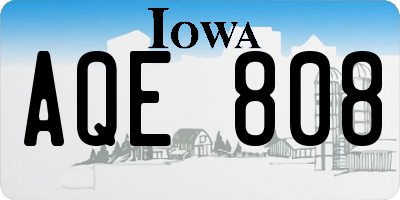IA license plate AQE808