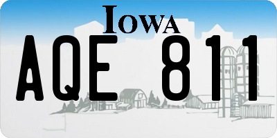 IA license plate AQE811