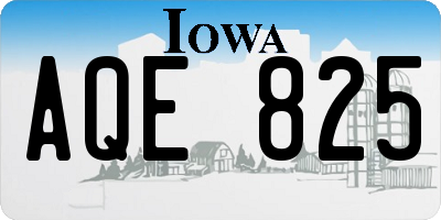 IA license plate AQE825