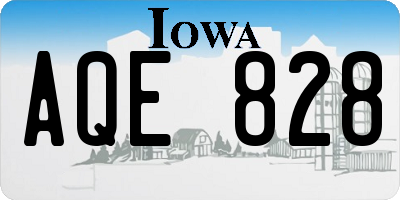 IA license plate AQE828