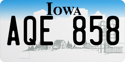 IA license plate AQE858