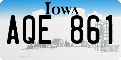 IA license plate AQE861