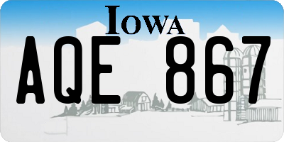 IA license plate AQE867