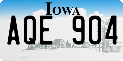 IA license plate AQE904