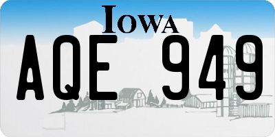 IA license plate AQE949