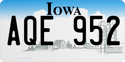 IA license plate AQE952