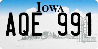 IA license plate AQE991