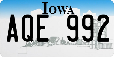 IA license plate AQE992