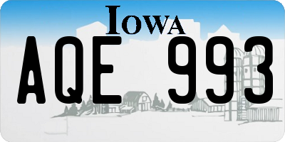 IA license plate AQE993
