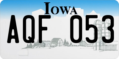IA license plate AQF053