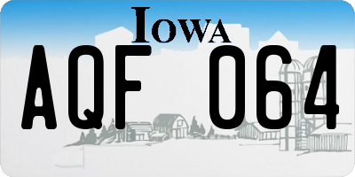 IA license plate AQF064