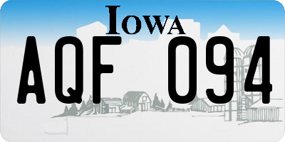 IA license plate AQF094