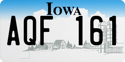 IA license plate AQF161