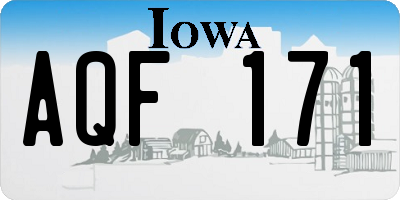 IA license plate AQF171