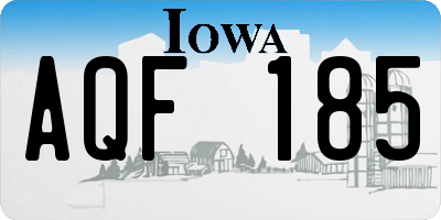 IA license plate AQF185