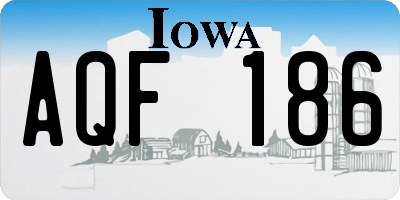 IA license plate AQF186