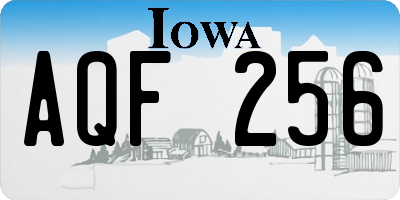 IA license plate AQF256