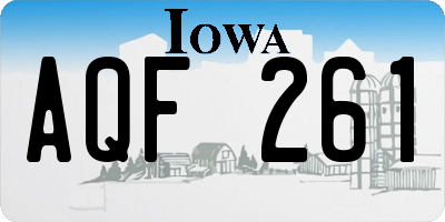 IA license plate AQF261