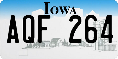 IA license plate AQF264