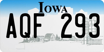 IA license plate AQF293