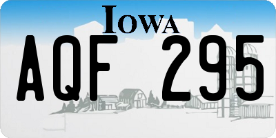 IA license plate AQF295